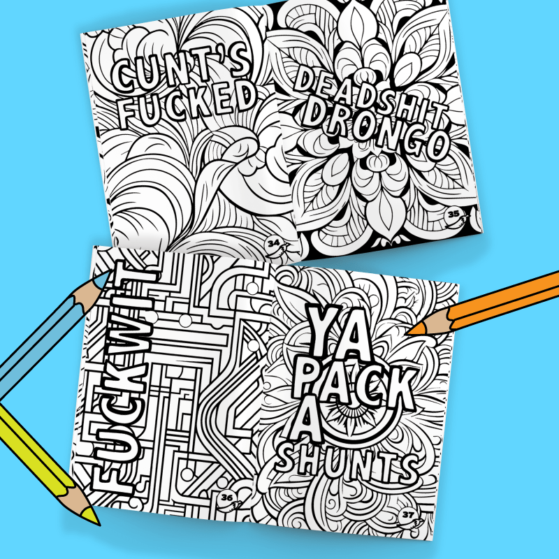 Swear Words 🤬🖍️ - Adult Colouring Book