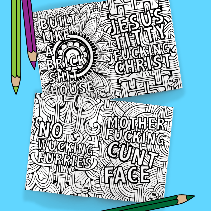 Swear Words 🤬🖍️ - Adult Colouring Book