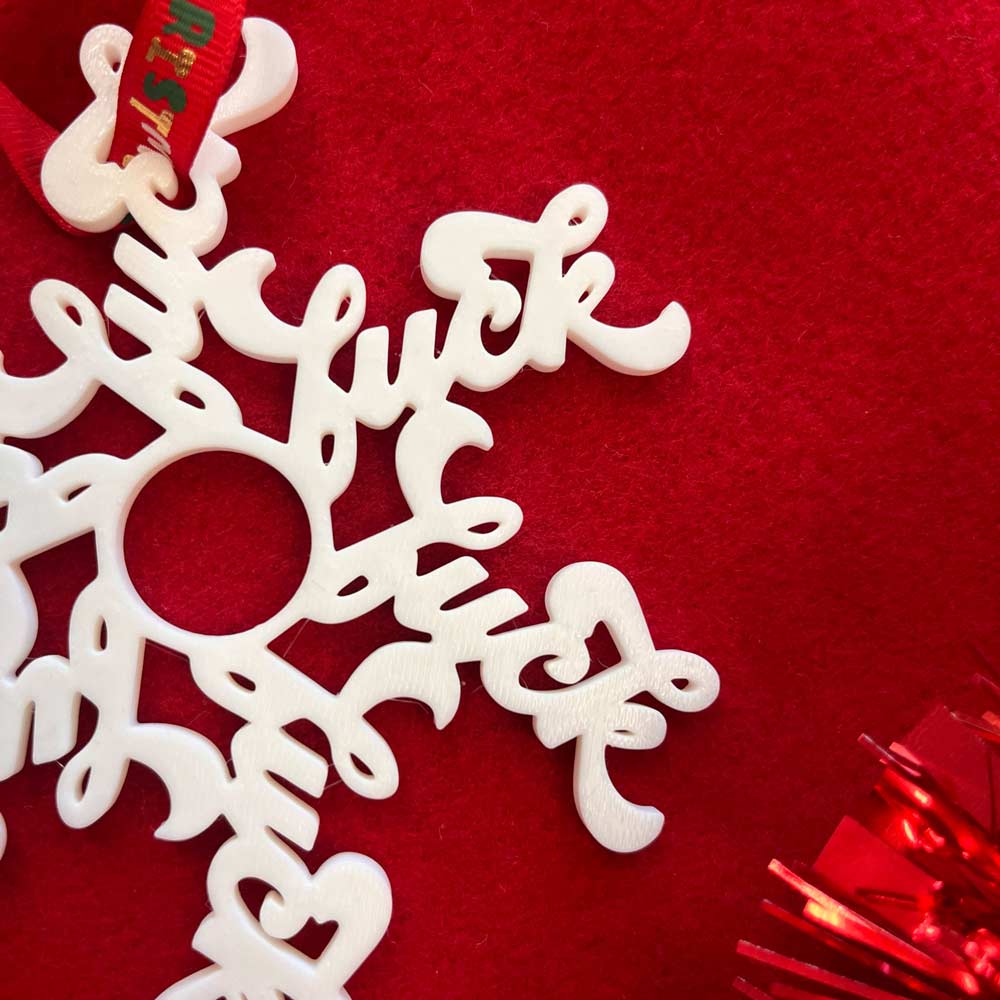 Sweary Snowflake ๐คฌโ๏ธ - Christmas Ornament
