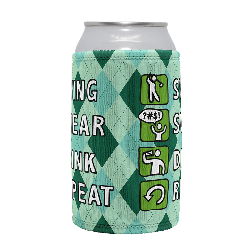 Swing Swear Drink Repeat 🏌 – Stubby Holder