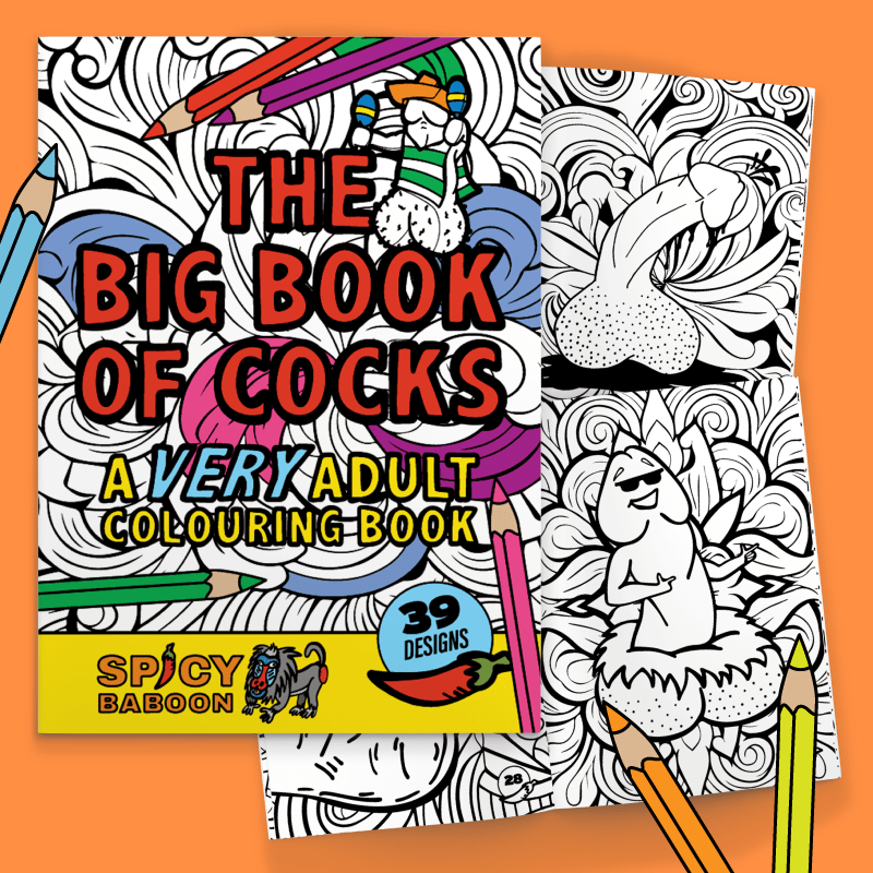 The Big Book Of Wood 🐓🍆🖍️ - Adult Colouring Book