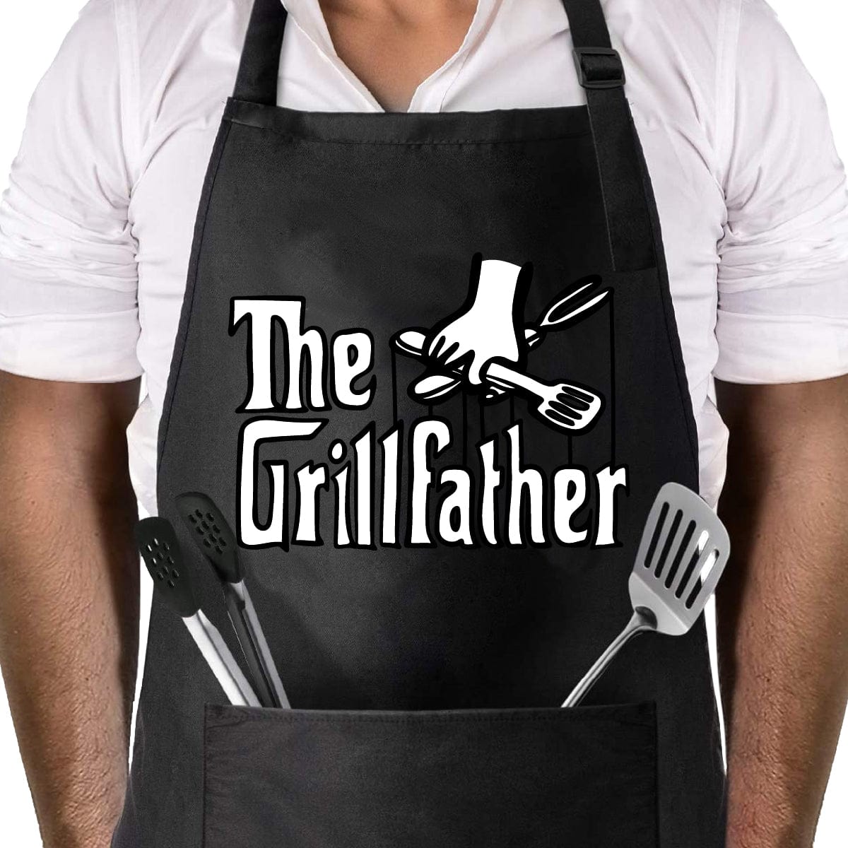 Bbq apron for men, apron funny, bbq apron, aprons with pockets -  Grillfather