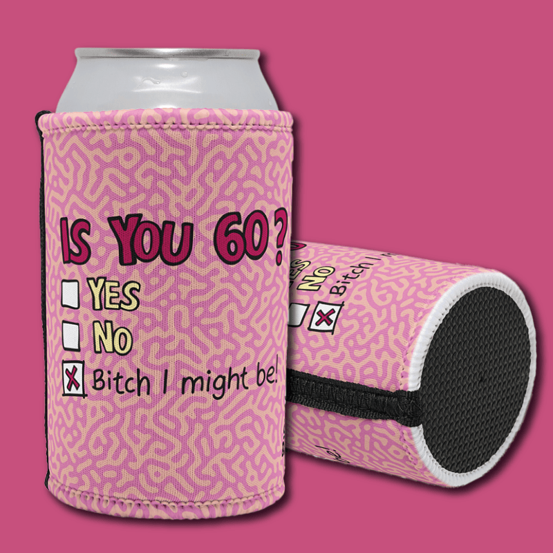 Thrifty Sixty You can't ask that! 🕰️🧓 – Stubby Holder