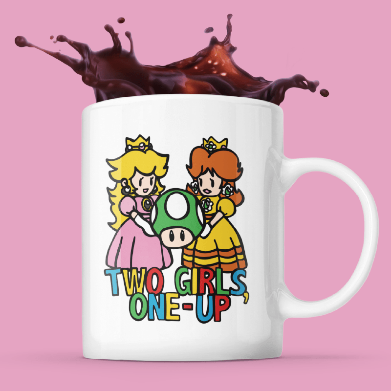 Two Girls One-Up ๐๐ค โ Coffee Mug