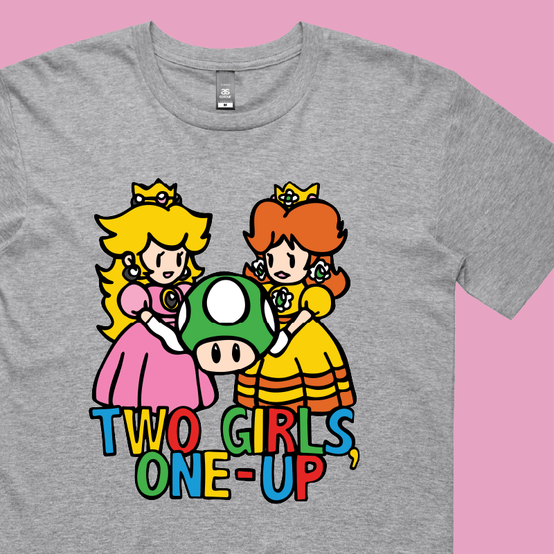 Two Girls One-Up ๐๐ค โ Men's T Shirt