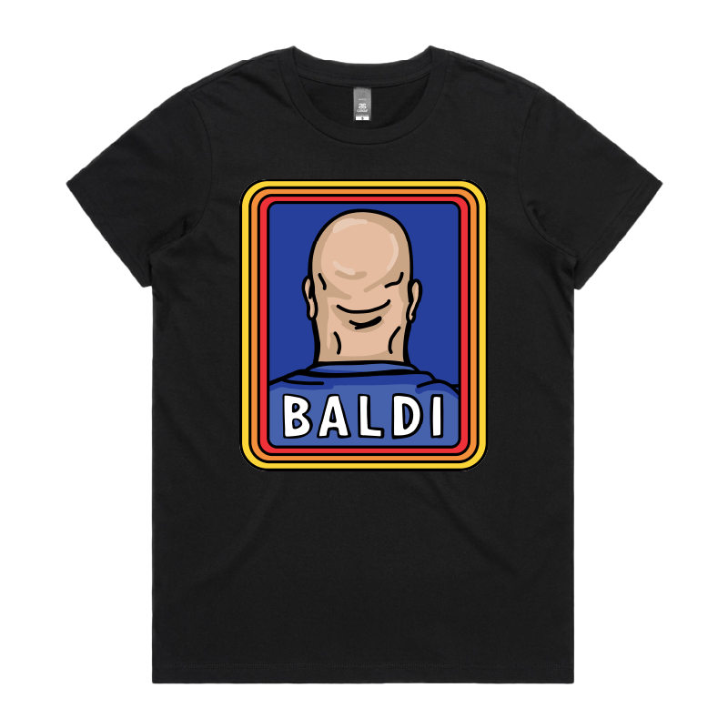 XS / Black / Large Front Design Baldi ๐จ๐ปโ๐ฆฒโ๏ธ โ Women's T Shirt