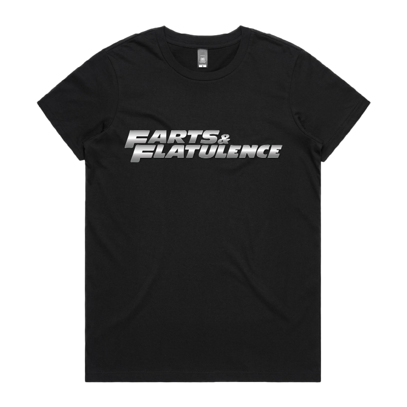 XS / Black / Large Front Design Farts & Flatuence ๐๐จ - Women's T Shirt