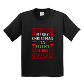 XS / Black / Large Front Design Filthy Animal Christmas ๐
- Youth T Shirt