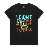 XS / Black / Large Front Design Kiss From Down Under ๐๐จ โ Women's T Shirt