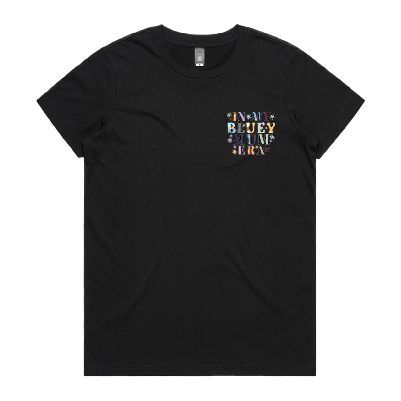 XS / Black / Small Front Design Bluey Mum Era โ Women's T Shirt