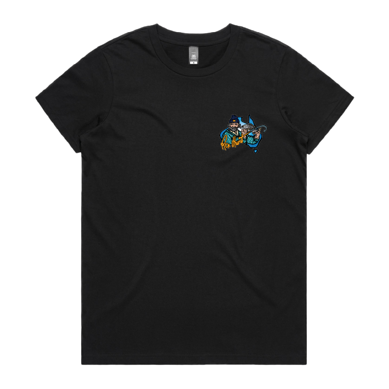 XS / Black / Small Front Design Rex Hunt Fishing ๐ฃ๐ฅ๏ธ - Women's T Shirt
