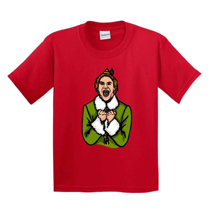 XS / Red / Large Front Design Will Ferrell Elf Christmas ๐ง๐ - Youth T Shirt