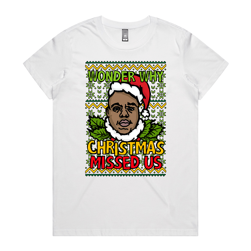 XS / White / Large Front Design BIG Christmas ๐ค๐
 - Women's T Shirt