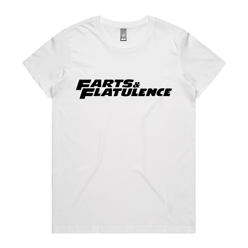 XS / White / Large Front Design Farts & Flatuence ๐๐จ - Women's T Shirt