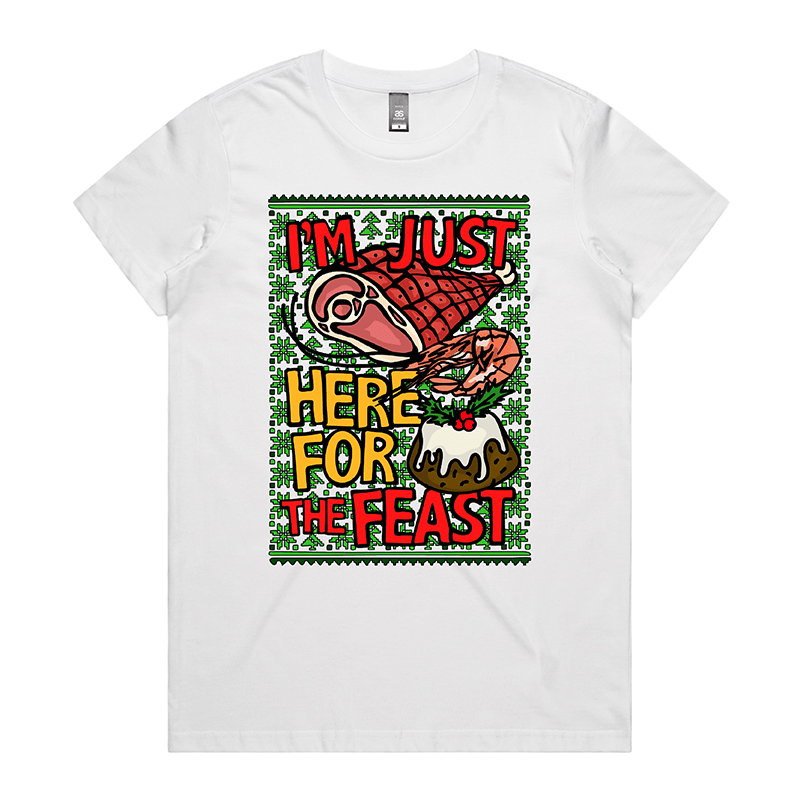XS / White / Large Front Design Here For The Feast ๐ฆ๐๐ - Women's T Shirt