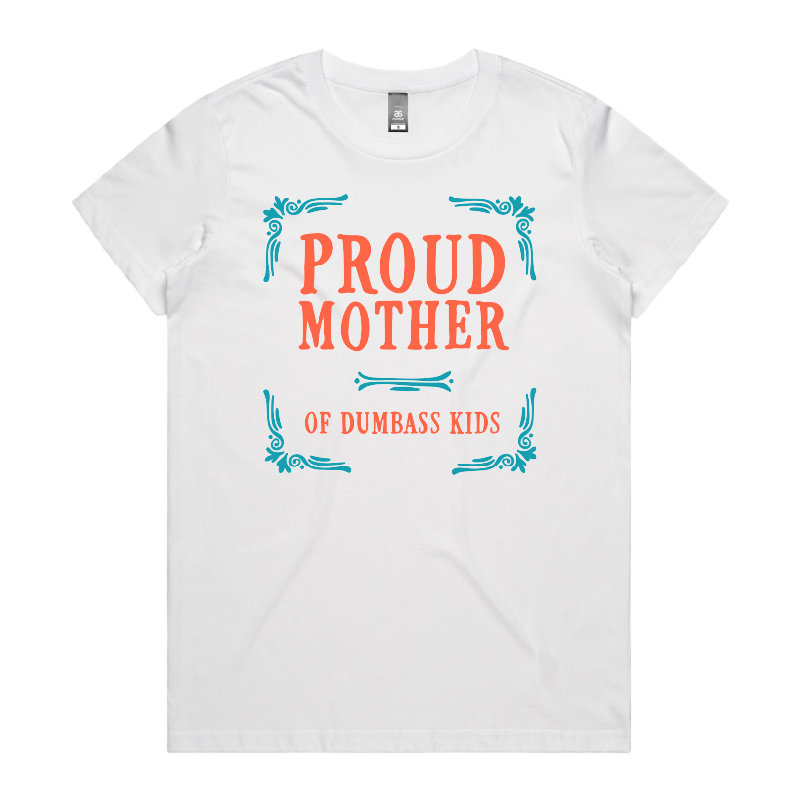 XS / White / Large Front Design Proud Mother 🥴💩 – Women's T Shirt