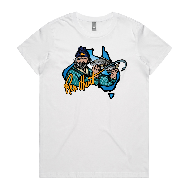XS / White / Large Front Design Rex Hunt Fishing ๐ฃ๐ฅ๏ธ - Women's T Shirt