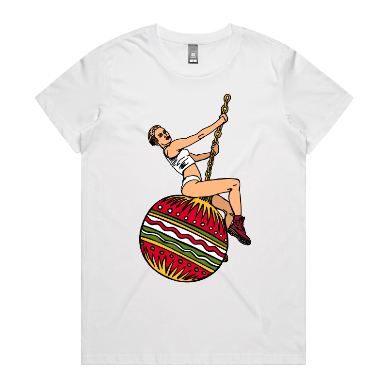 XS / White / Large Front Design Wrecking Bauble ๐๐ฅ - Women's T Shirt