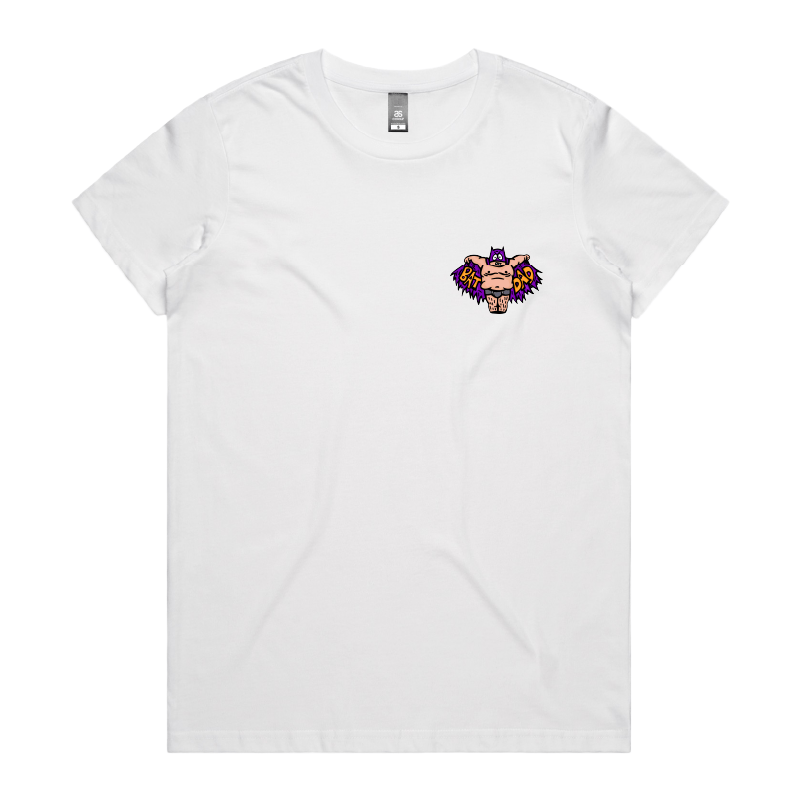 XS / White / Small Front Design Bat Dad 🦹🏻♂️⚾️ - Women's T Shirt