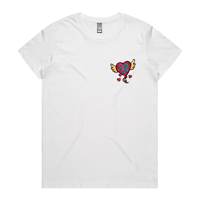 XS / White / Small Front Design You Make My Knob Throb ๐๐ก๏ธ โ Women's T Shirt