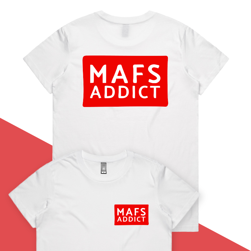 XS / White / Small Front & Large Back Design MAFS Addict 💍🕊️ – Women's T Shirt