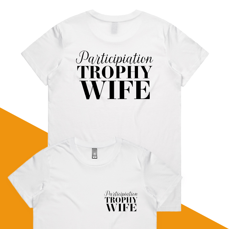 XS / White / Small Front & Large Back Design Participation Wife 👩🥈 – Women's T Shirt