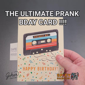 Endless Never Gonna Give You Up Birthday 🕺🔊 - Joker Greeting Prank Card (Glitter + Sound)