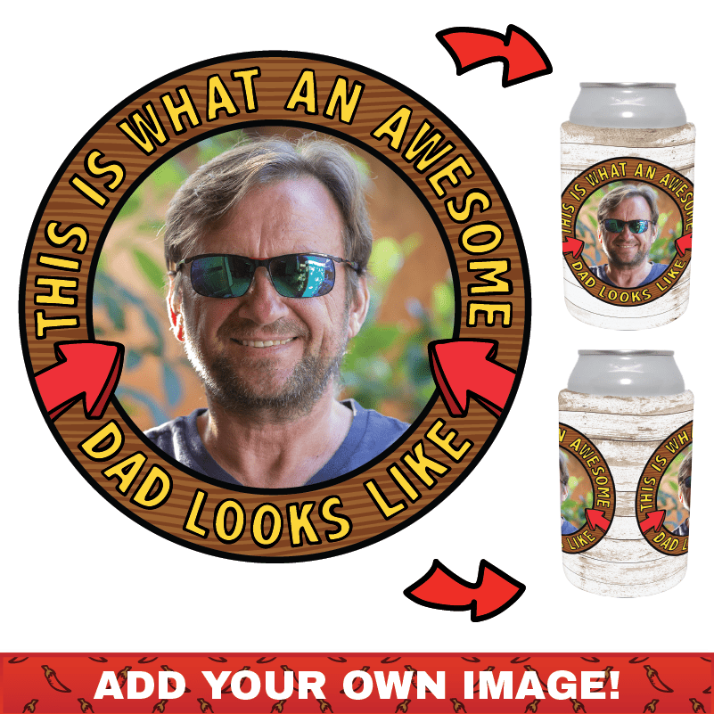 Awesome Dad ☝️ - Customisable Stubby Holder