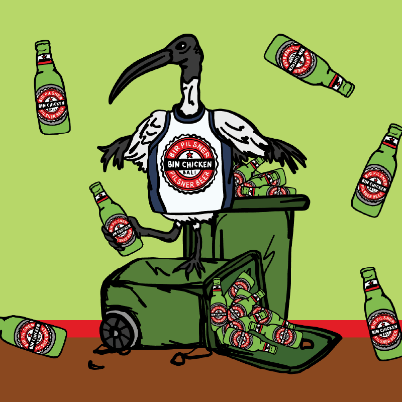 Bali Bin Chicken 🗑️ - Stubby Holder