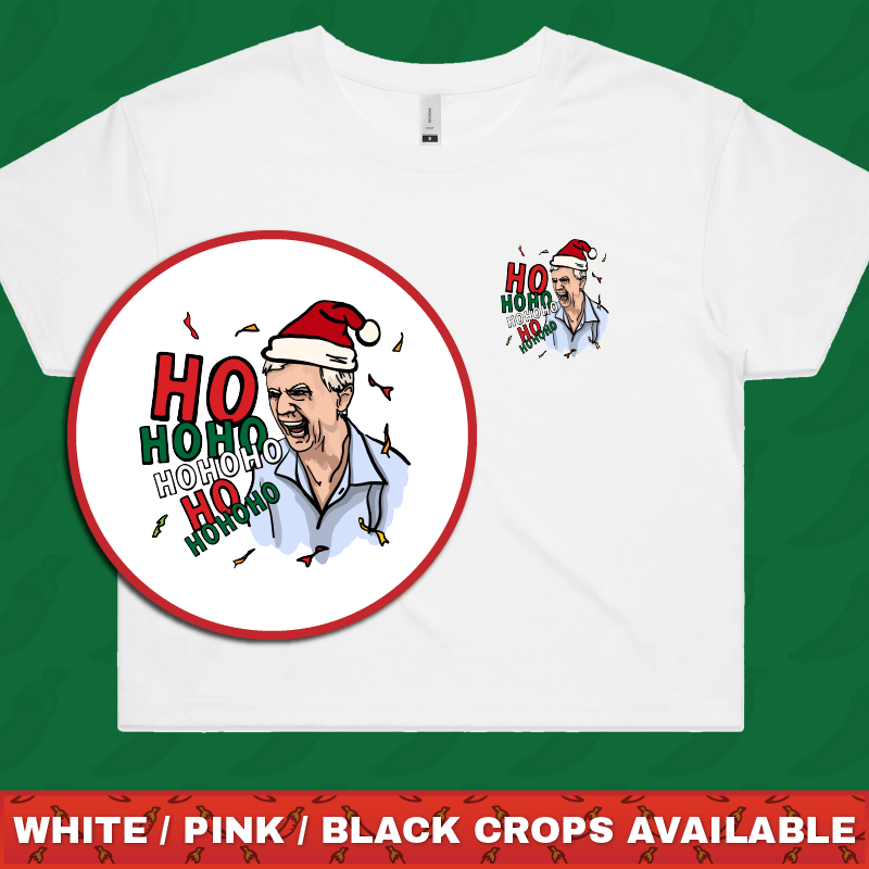 Barking Dog Man Christmas ๐ฃ๏ธ๐ - Women's Crop Top
