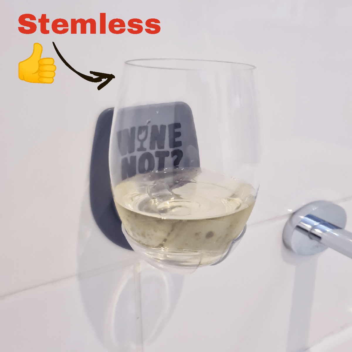 Bath Wine - Stick On Wine Holder