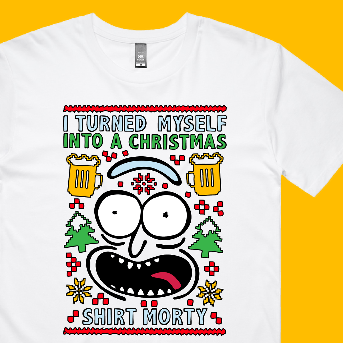 Christmas Morty – Men's T Shirt