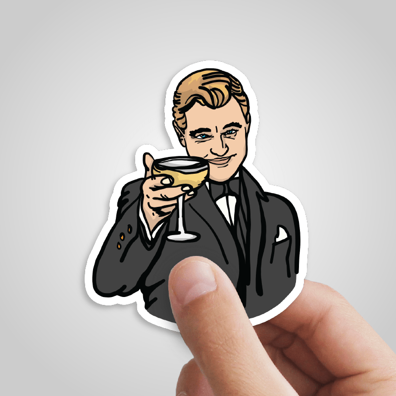 DiCaprio Gatsby Cheers ๐ธ - Sticker