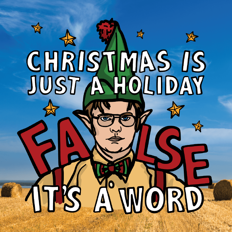 Dwight Christmas 👩🌾🎄- Stubby Holder