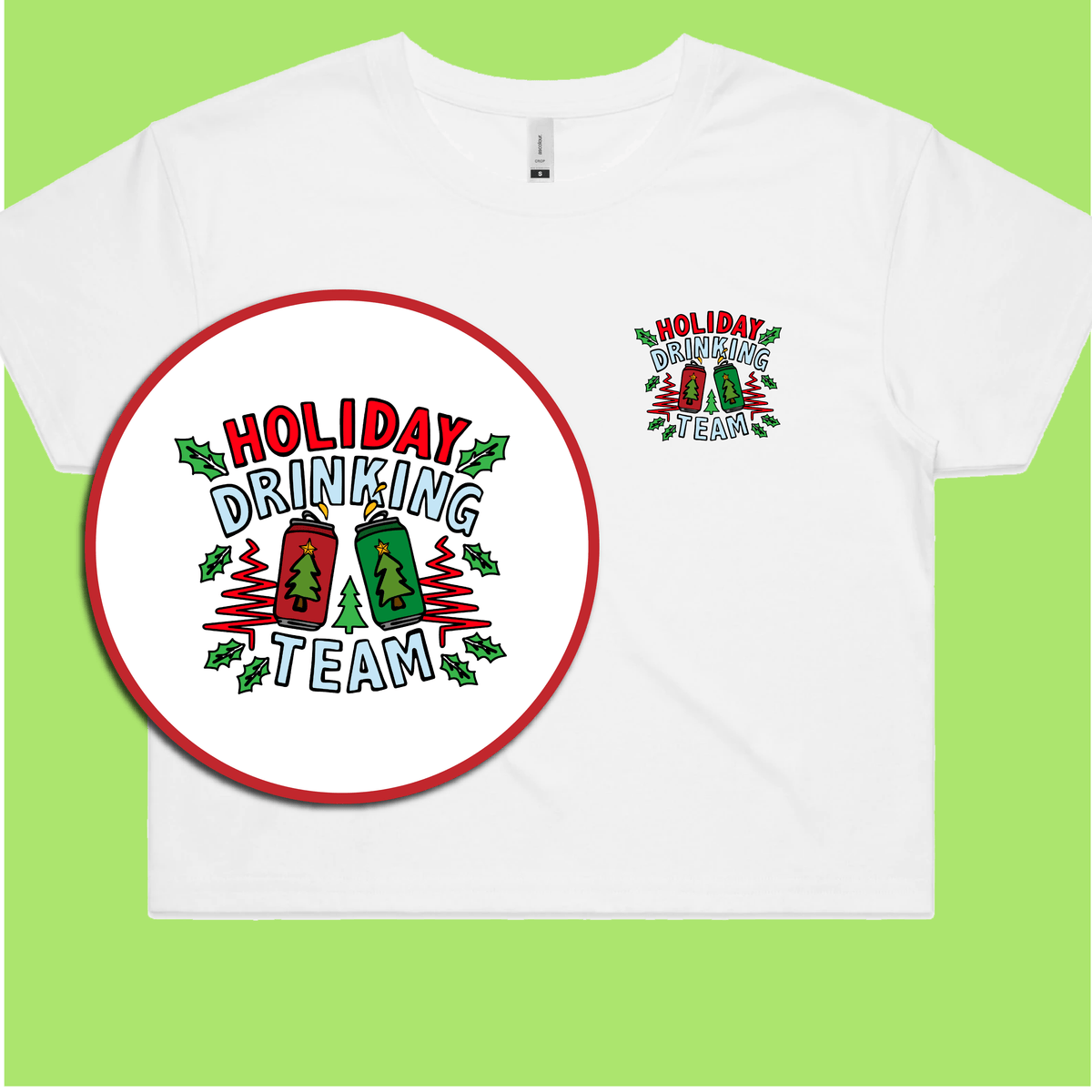 Holiday Drinking Team 🍻🎄 – Women's Crop Top