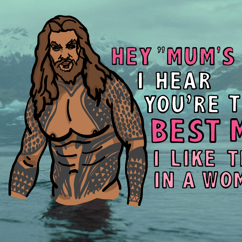 Jason Momoa Loves Your Mum 🐟 - Customisable Stubby Holder