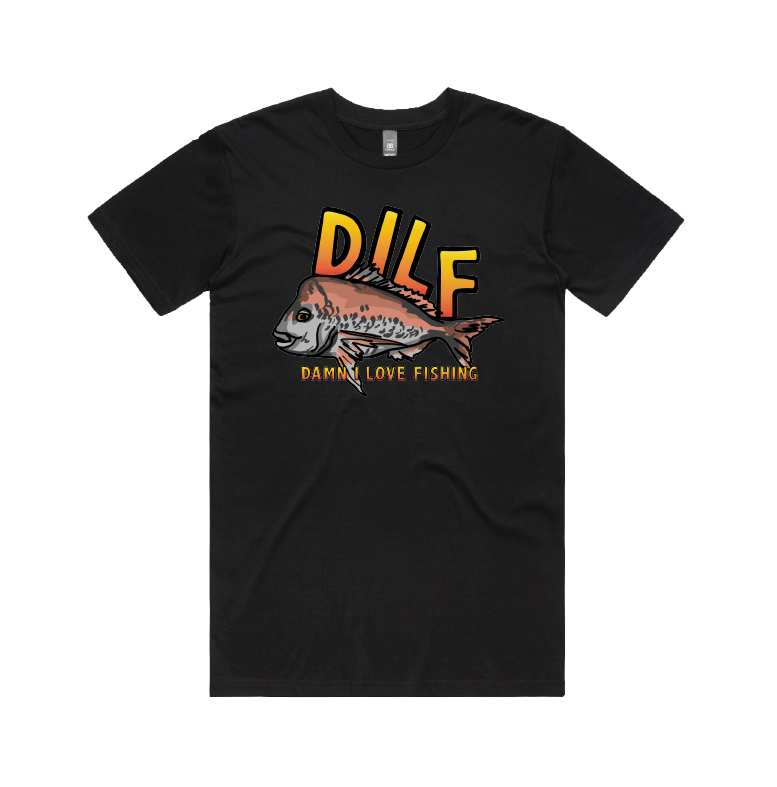 Large Front Design / Black / S D.I.L.F ๐ - Men's T Shirt