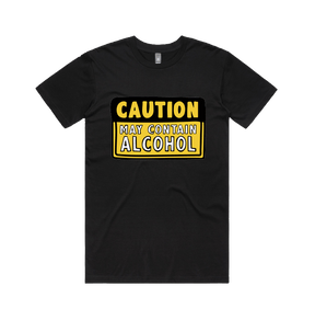 Large Front Design / Black / S May Contain Alcohol 🍺 - Men's T Shirt