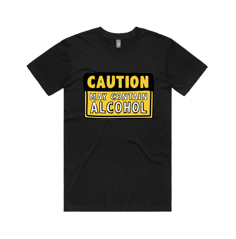 Large Front Design / Black / S May Contain Alcohol 🍺 - Men's T Shirt