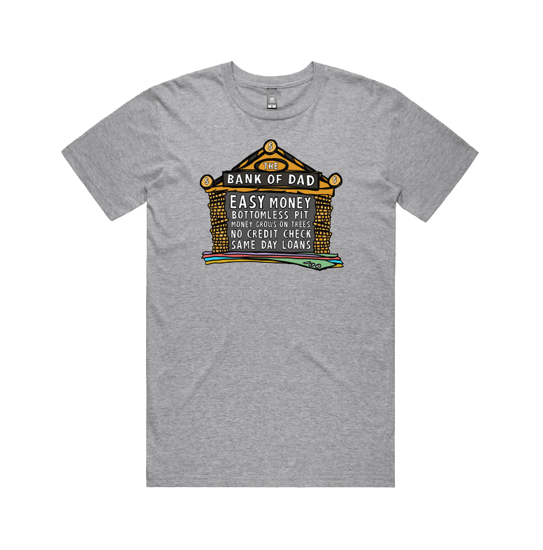 Large Front Design / Grey / S Bank of Dad ๐ฐ - Men's T Shirt
