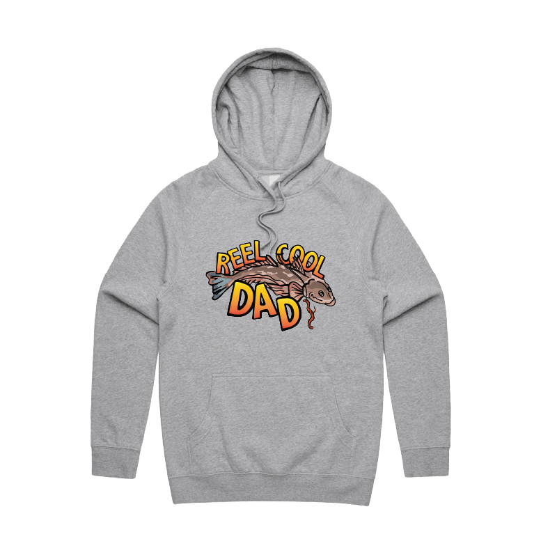 Large Front Design / Grey / S Reel Cool Dad ๐ฃ - Unisex Hoodie