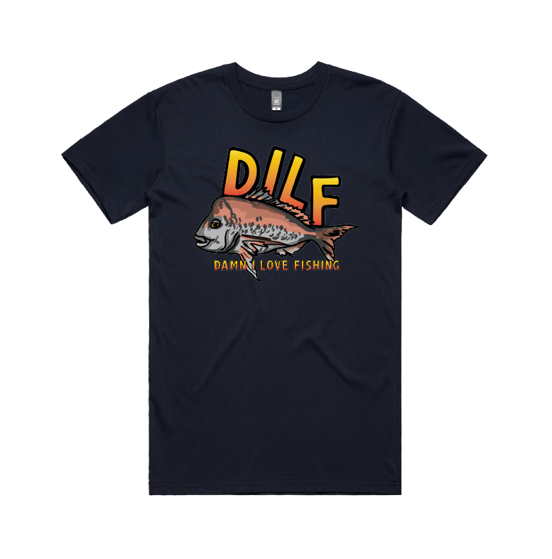 Large Front Design / Navy / S D.I.L.F ๐ - Men's T Shirt