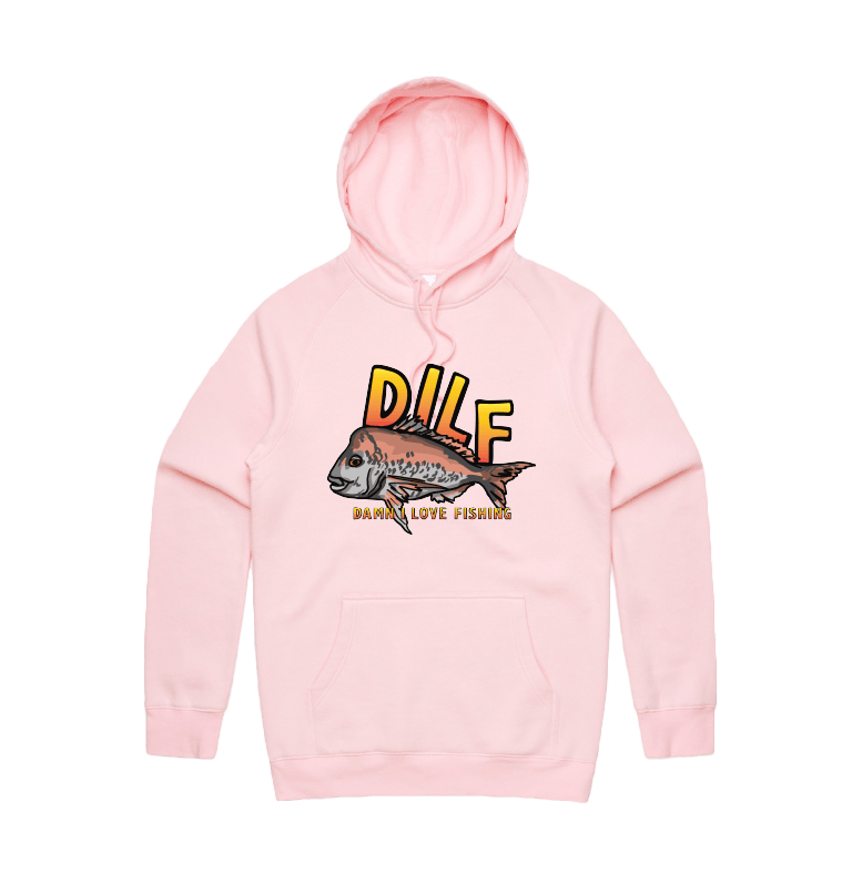 Large Front Design / Pink / S D.I.L.F 🐟 - Unisex Hoodie