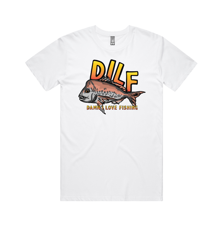Large Front Design / White / S D.I.L.F ๐ - Men's T Shirt