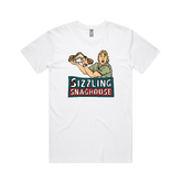 Large Front Design / White / S Steve's Snaghouse 🌭 - Men's T Shirt