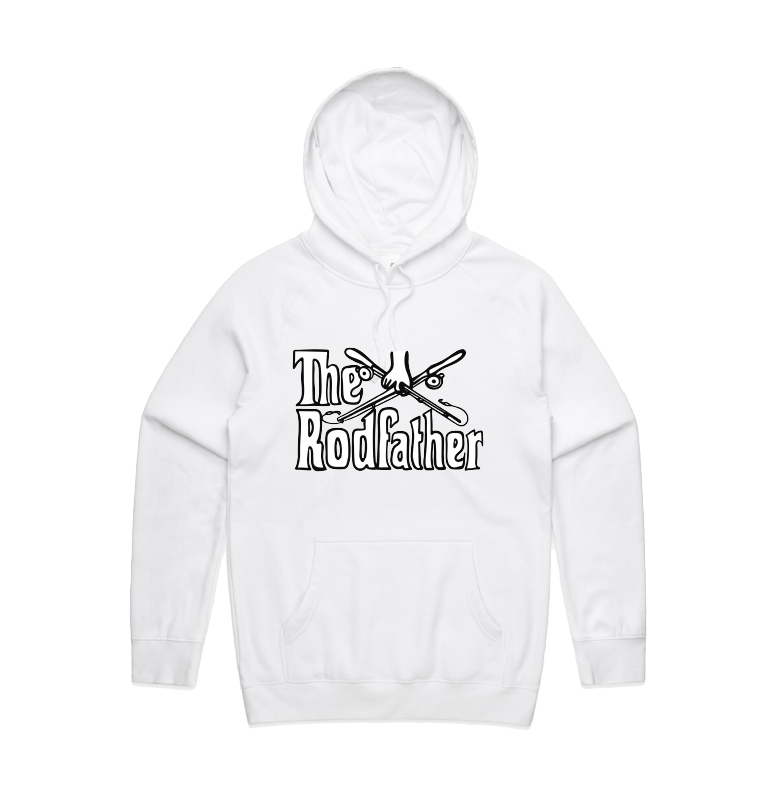 Large Front Print / White / S The Rodfather 🎣 - Unisex Hoodie