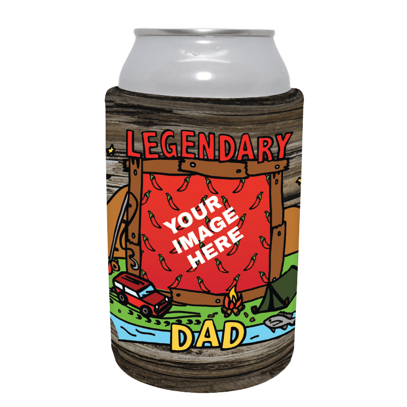 Legendary Dad (Outdoors) 🏕 - Customisable Stubby Holder