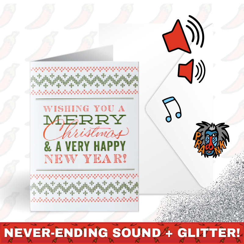 Merry Christmas 🎅🔊 - Joker Greeting Prank Card (Glitter + Sound)
