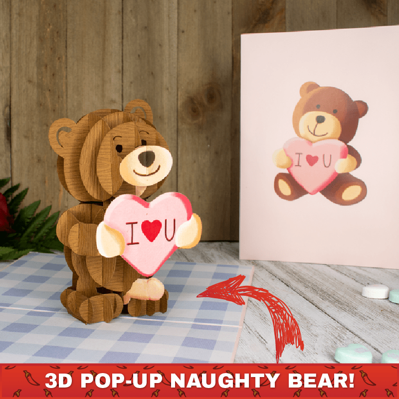 Naughty Bear ๐ป - 3D Inappropriate Greeting Card