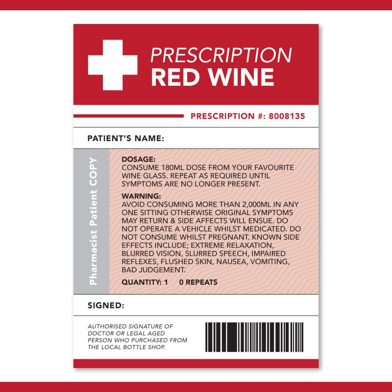 Prescription Wine Bottle Labels 🍷 -  Sticker